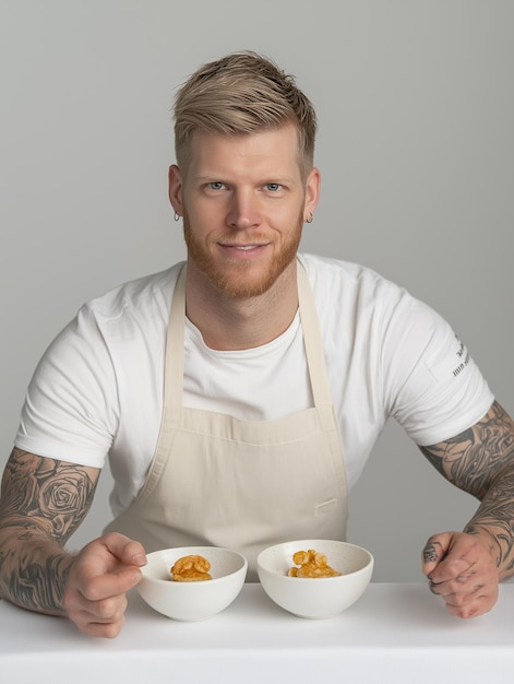 uśmiechnięty kucharz